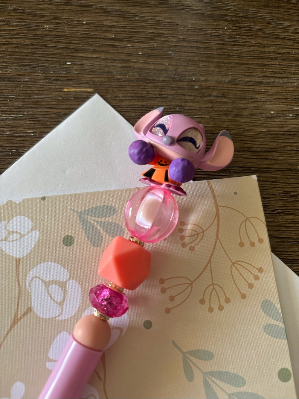 Disney Doorables: Lilo & Stitch: Angel Halloween handmade beaded pen